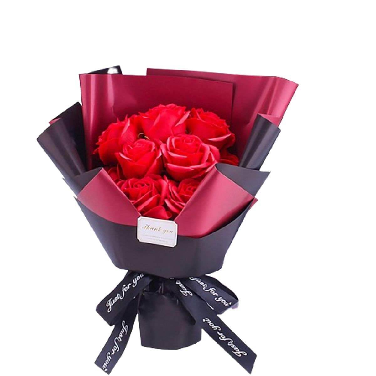GENERICO - Bouquet de 12 Rosas Rojas Eternas de Jabón
