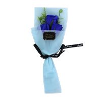 Bouquet de 3 Rosas Azules Eterna de Jabón