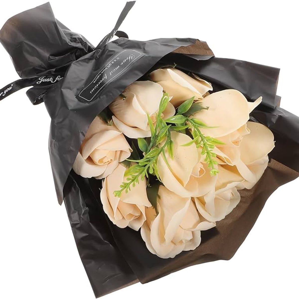 GENERICO - Bouquet de 12 Rosas Blancas Eterna de Jabón