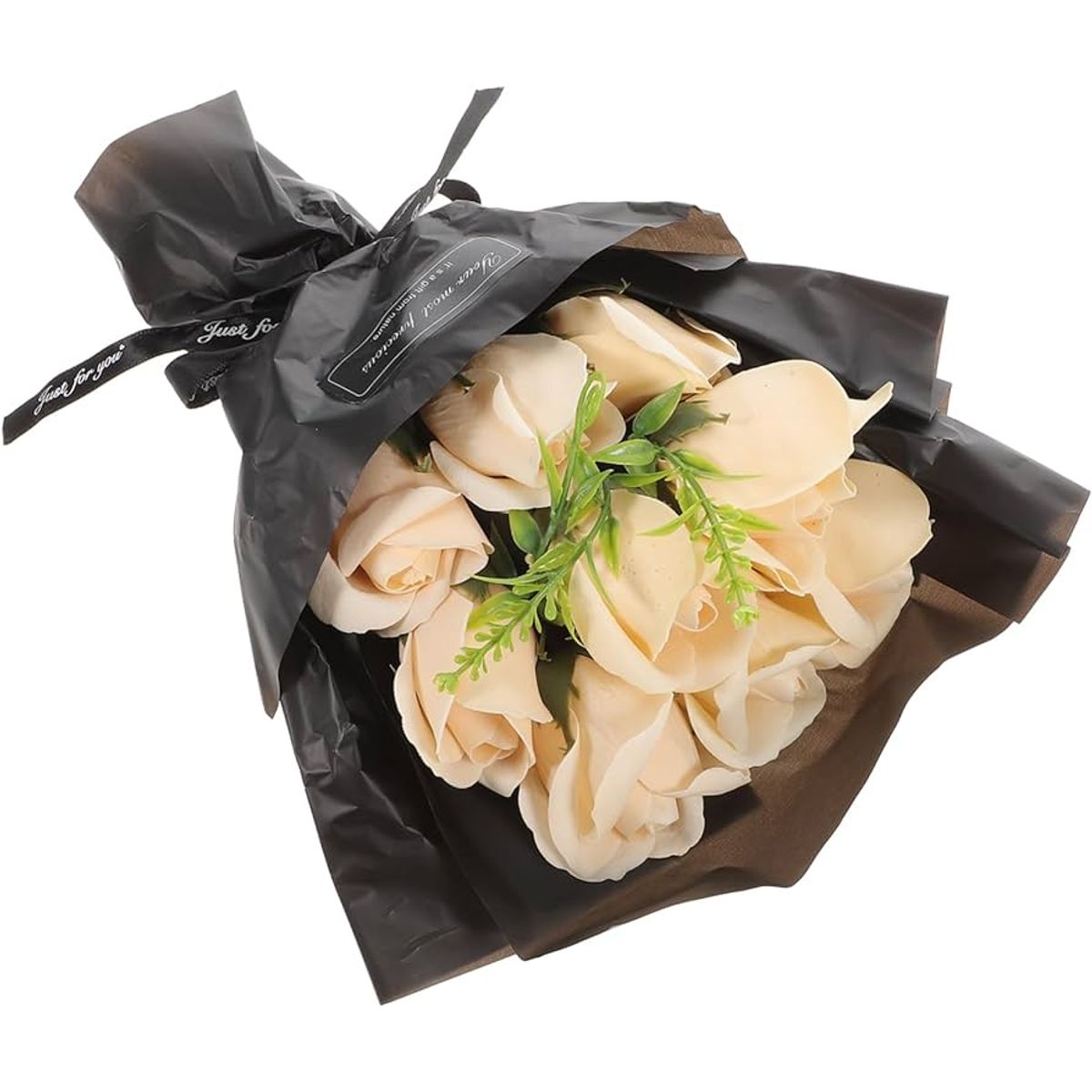 GENERICO - Bouquet de 12 Rosas Blancas Eterna de Jabón