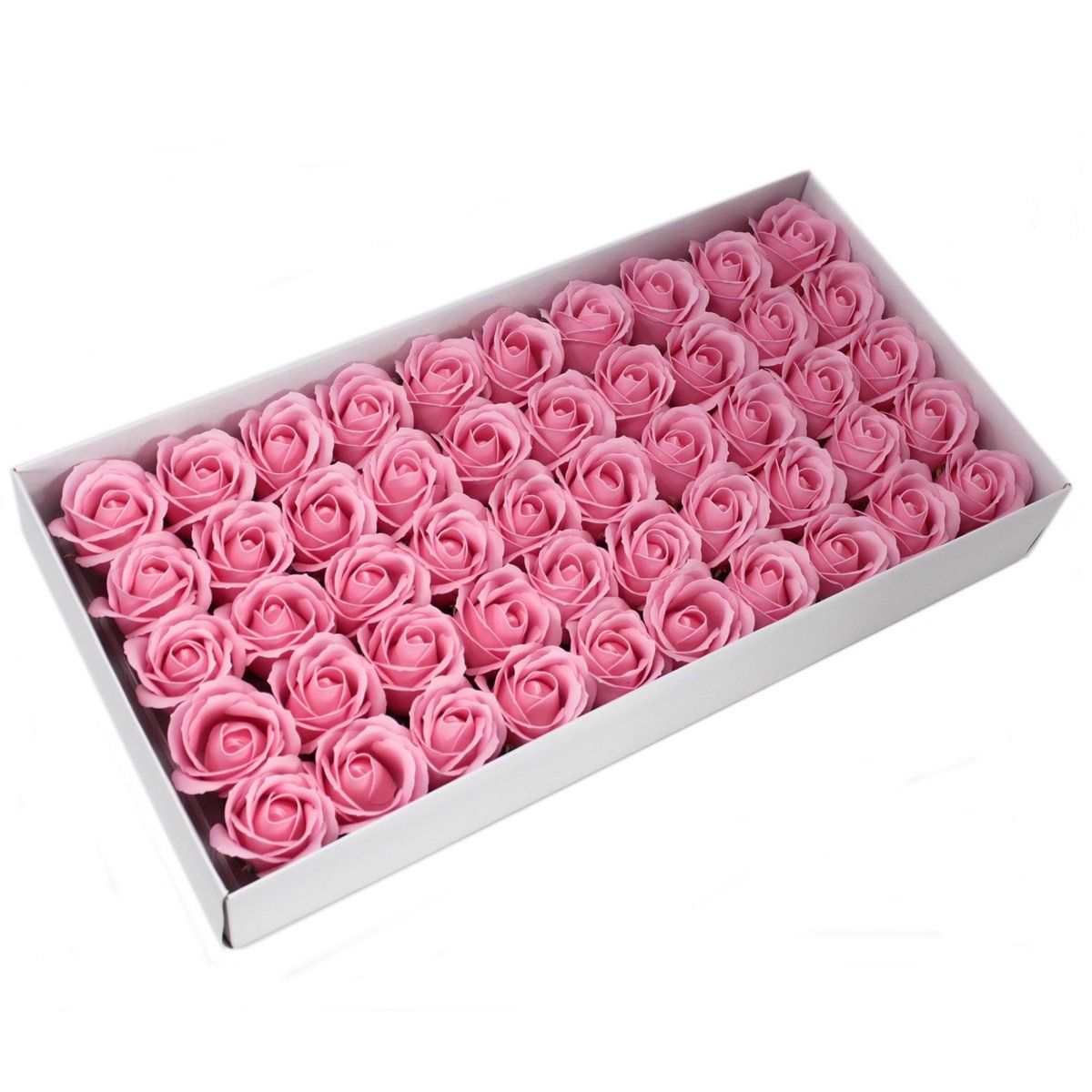 GENERICO - Caja de 50 Rosas Rosadas Eternas de Jabón