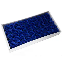 GENERICO - Caja de 50 Rosas Azules Eternas de Jabón