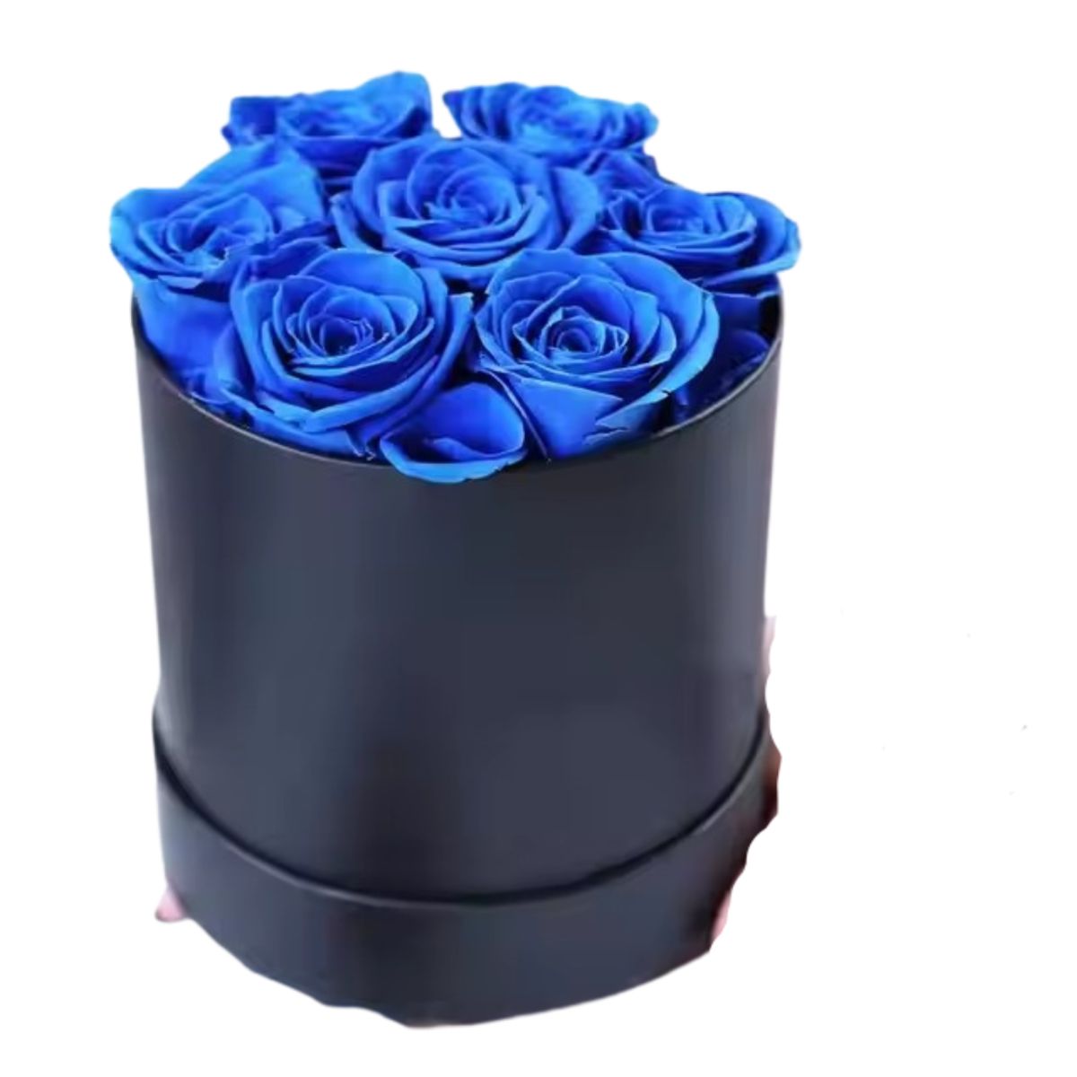 GENERICO - Box Cilindro 9 Rosas Azules Eternas de Jabón
