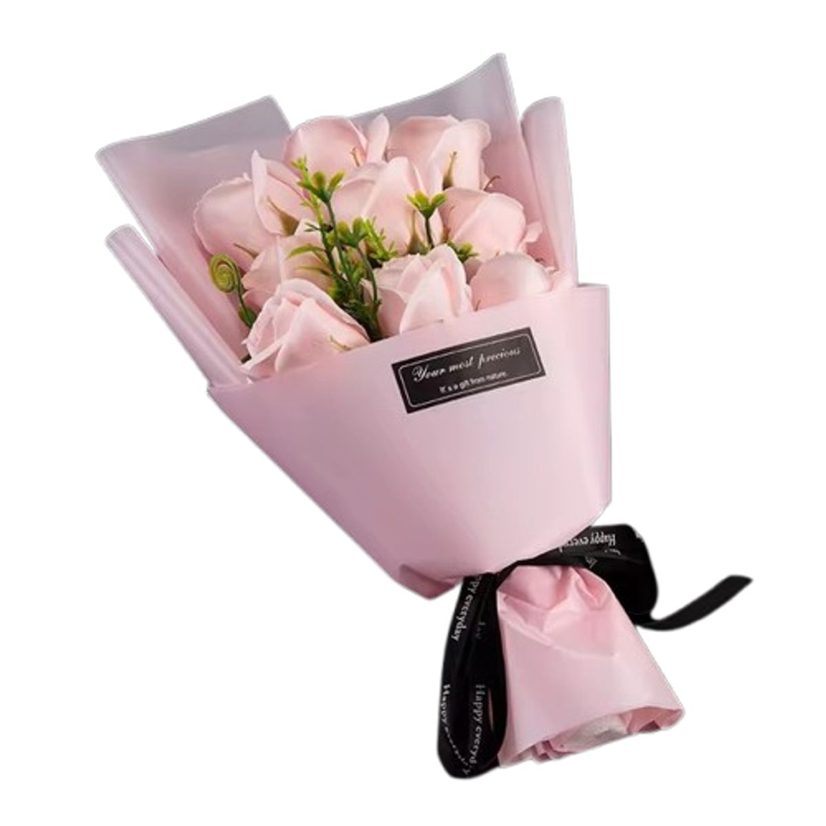 GENERICO - Bouquet de 10 Rosas Rosadas Eternas de Jabón