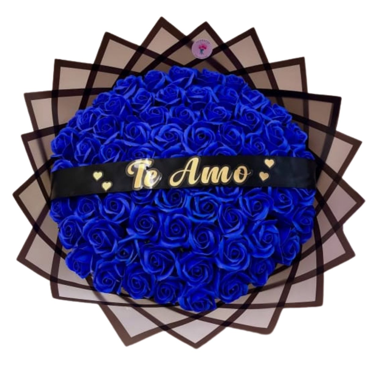 GENERICO - Bouquet de 100 Rosas Eternas Azules