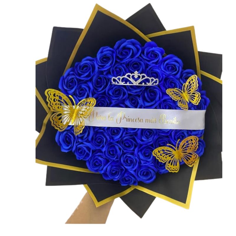 GENERICO - Bouquet de 60 Rosas Azules Eternas