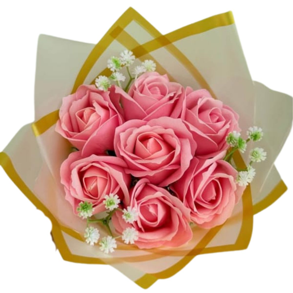 GENERICO - Bouquet de 7 Rosas Eternas Rosadas