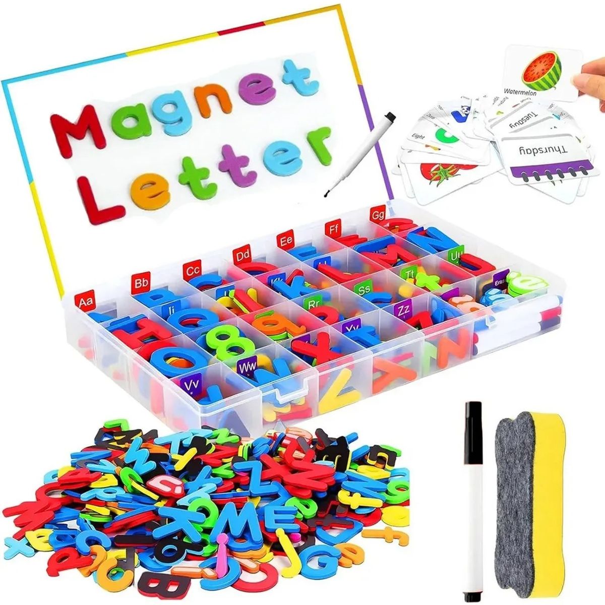 EVERSO - Juego De Letras Magneticas Niños Montessori Didacticos Bebés