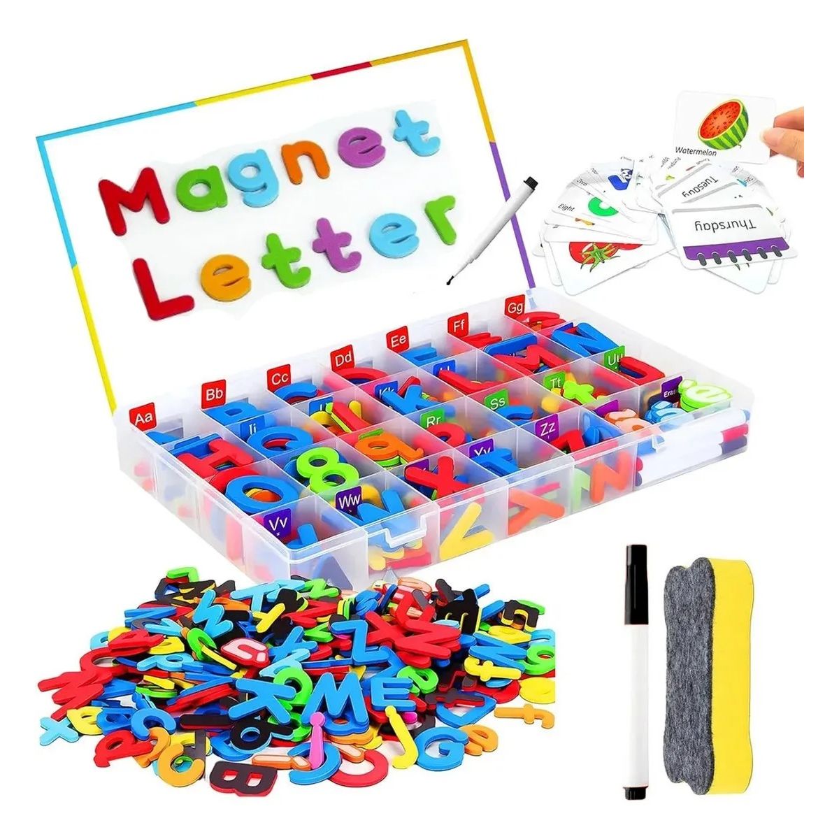 EVERSO - Juego De Letras Magneticas Niños Montessori Didacticos Bebés