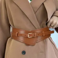 DANZAMANIA - Cinturon Coreano Estilo Ancho Mujer con Hebilla Corsé Cintura Abrigo