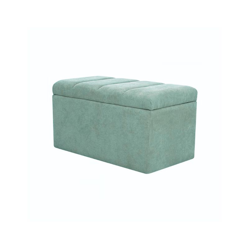 MUEBLES HVM - Banqueta Baúl Lineal Verde Menta