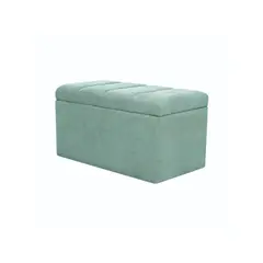 MUEBLES HVM - Banqueta Baúl Lineal Verde Menta