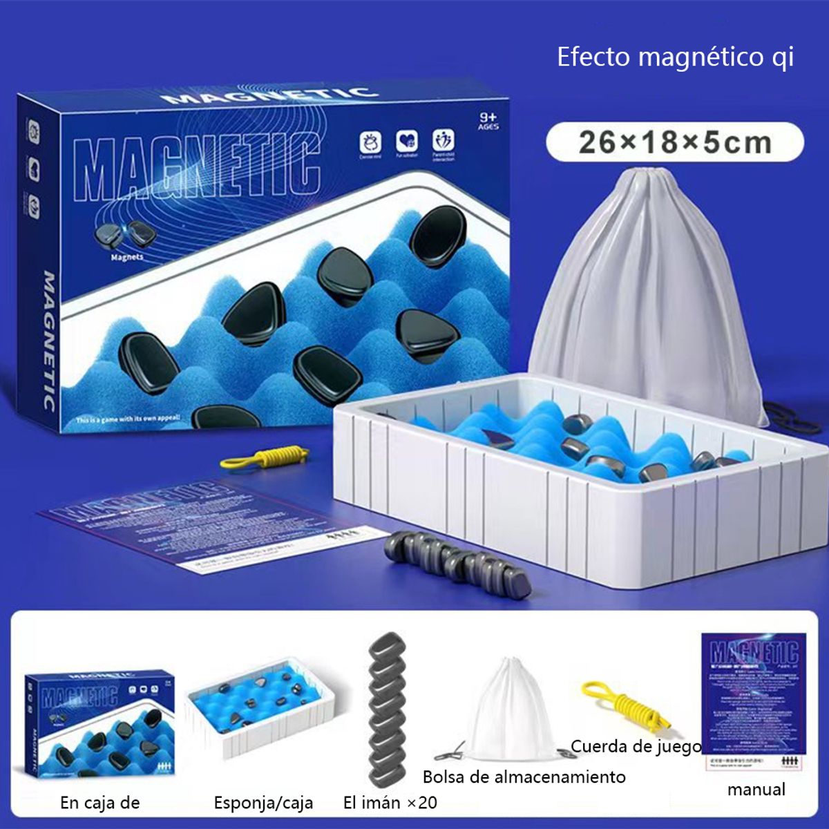 ATURE - Juego Mesa Damas Magnétic Niños Con Tablero Y Piezas Ajedrez