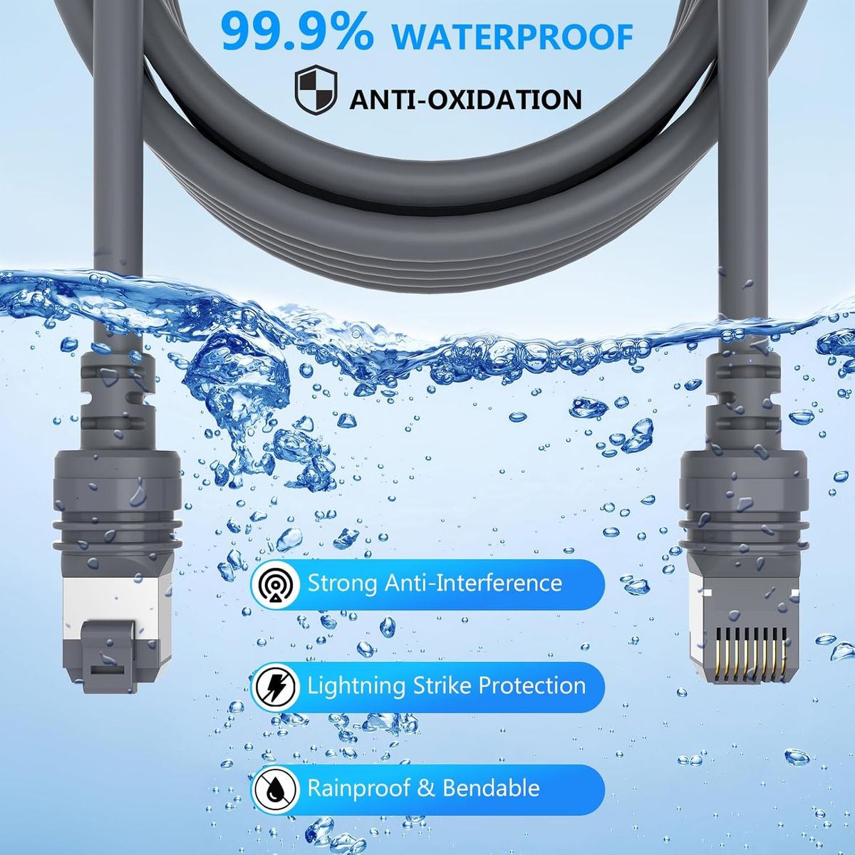 KUANGYE - Cable Para Starlink Estándar V4 Gen3 De 46 Metros (150 Pies)
