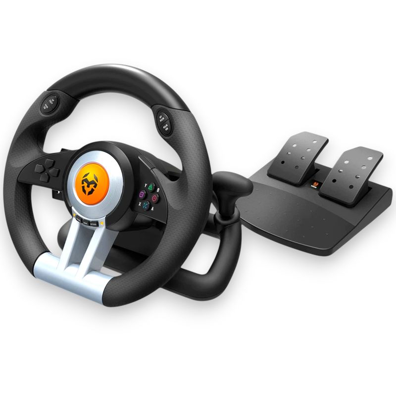 KROM - Kit Volante Con Pedales Krom K-Wheel Premium Ps4 Xbox One PC