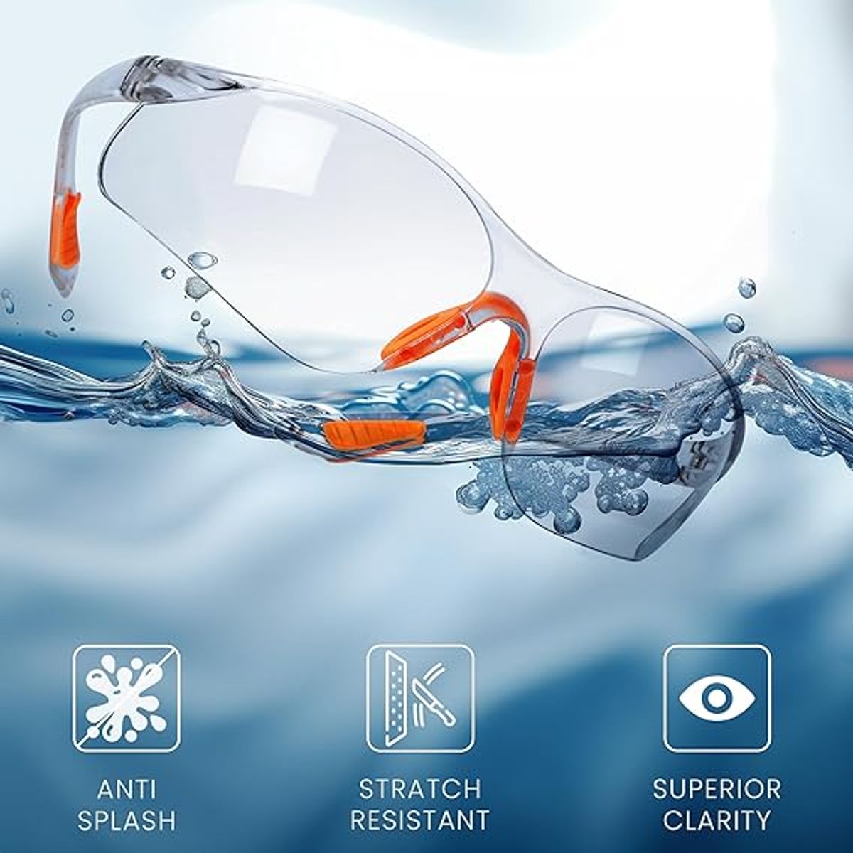 24 Lente Seguridad Claros,antiparra Transparent Anti Impact, marca KUANGYE - Foto 2