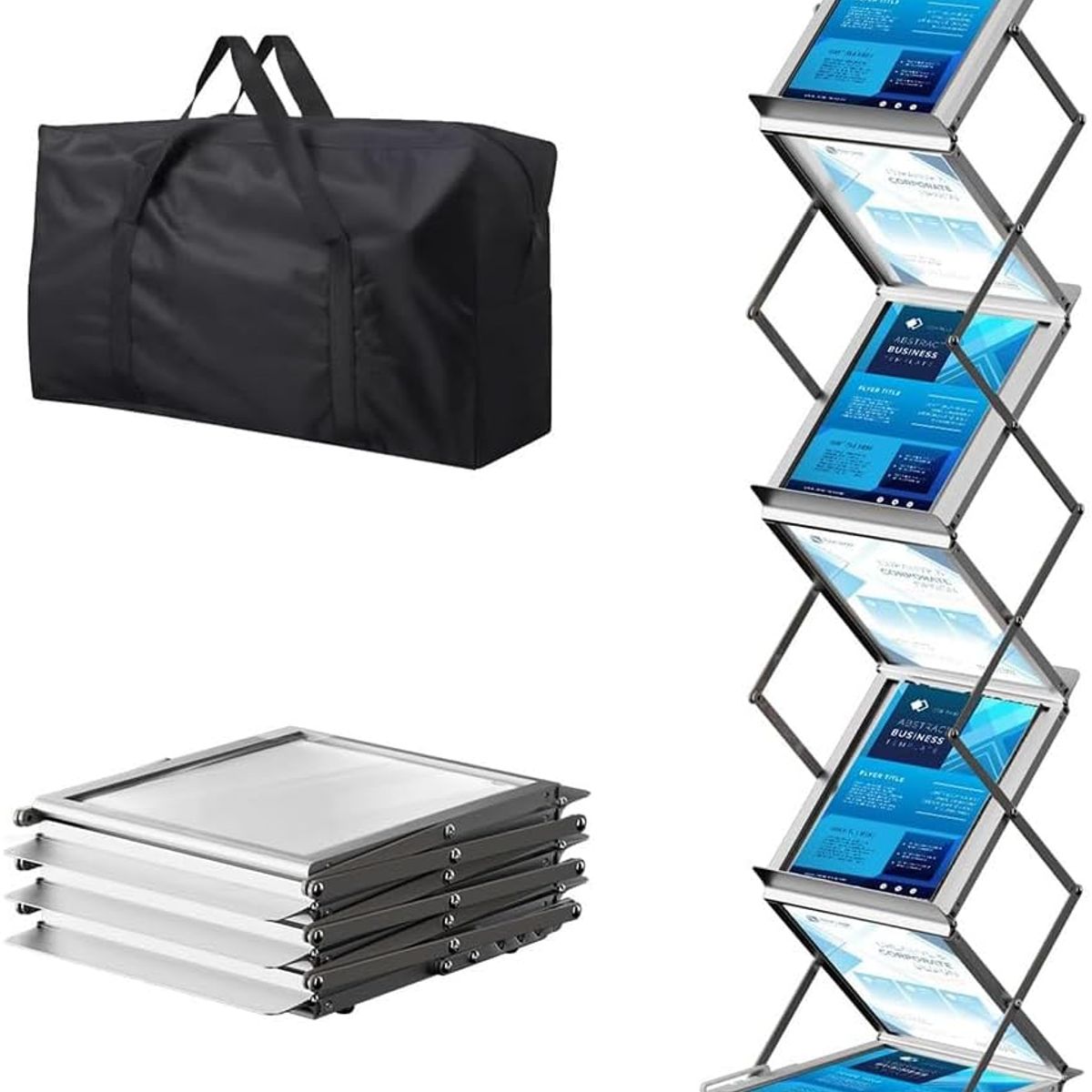 KUANGYE - Porta Folletos Plegable Expositor De Catálogos Folletero