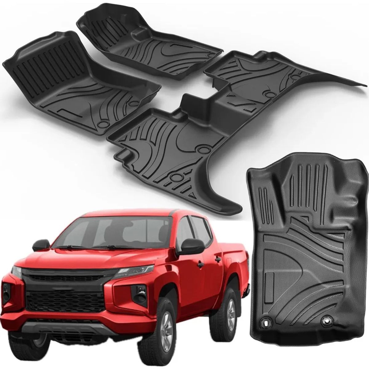 KUANGYE - Pisos Calce Perfecto Para Mitsubishi L200 2019 Al 2023