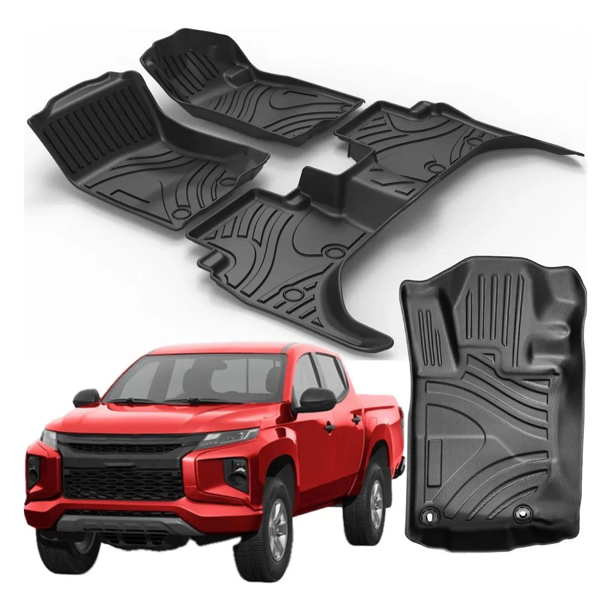 KUANGYE - Pisos Calce Perfecto Para Mitsubishi L200 2019 Al 2023