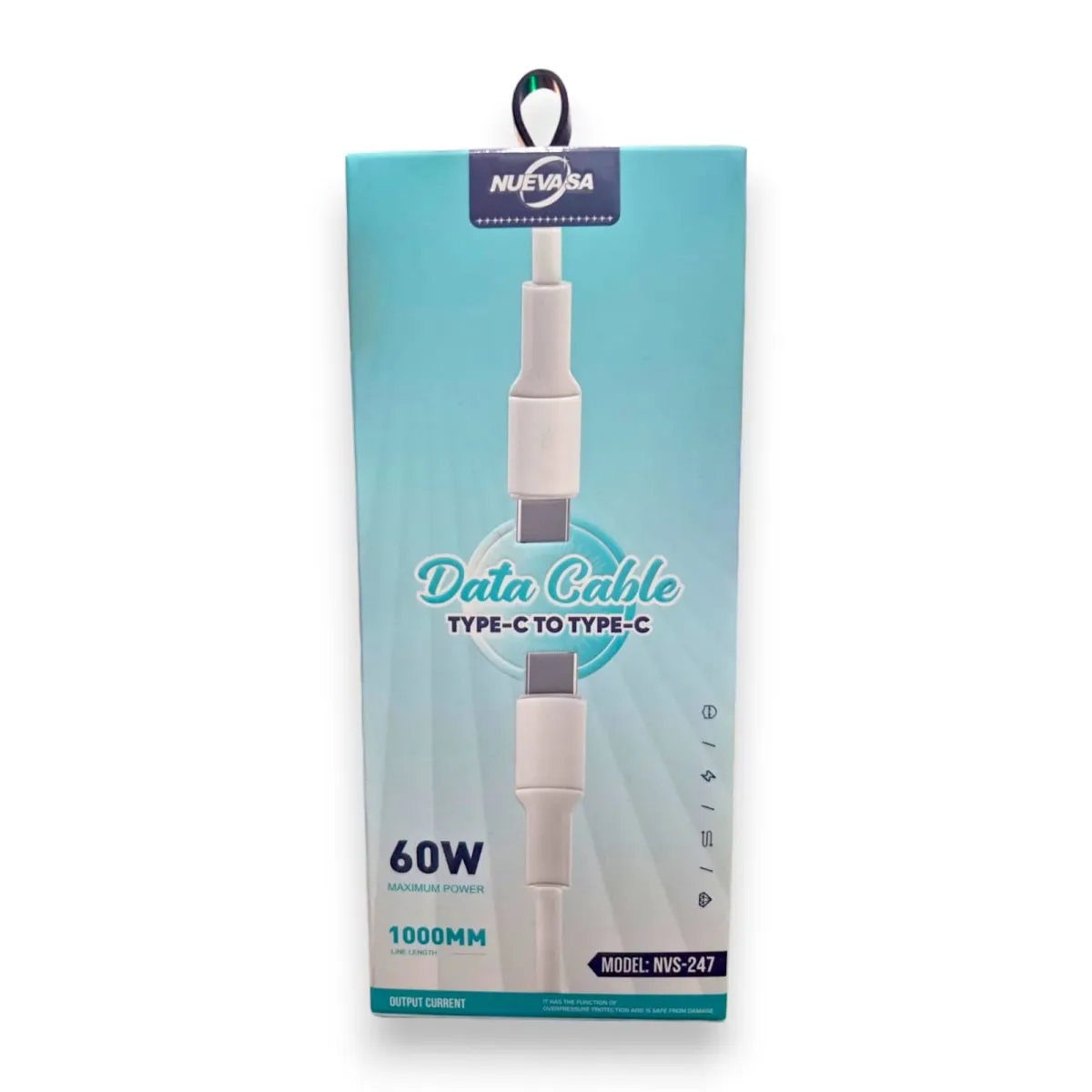 MALIK - Cable USB-C 60W Compatible con Carga Rápida 1M