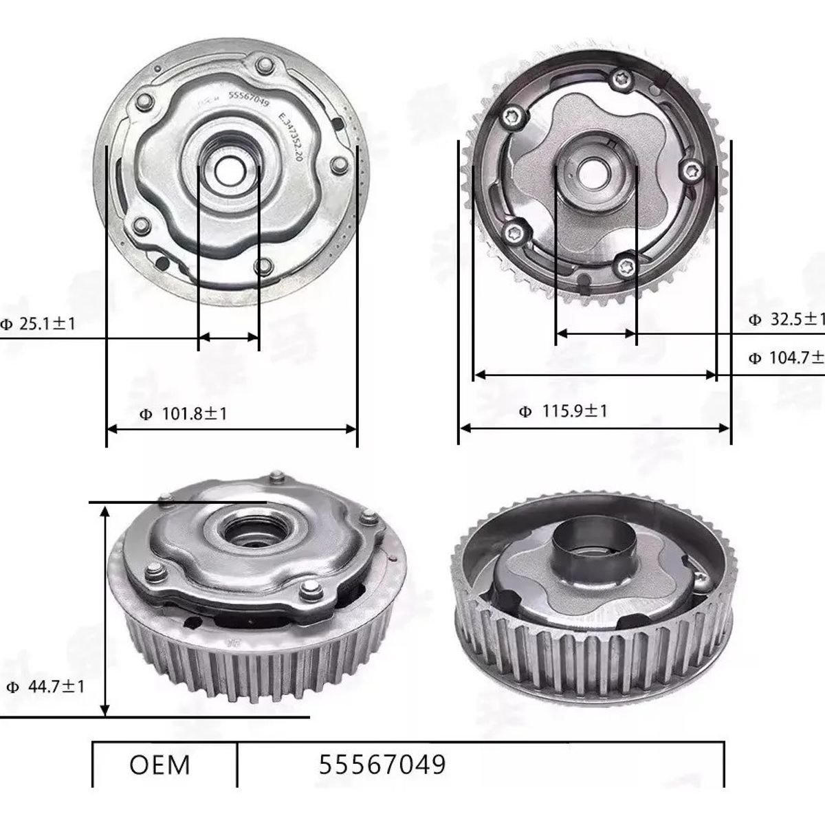 KUANGYE - Piñon Eje Arbol De Leva Admision Para Chevrolet Cruze 1.8
