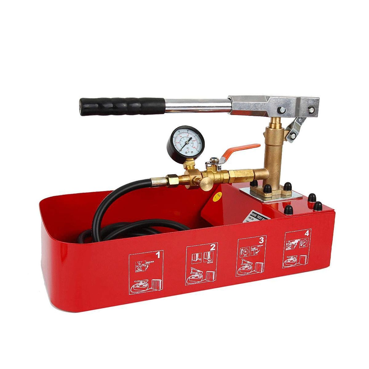 KUANGYE - Bomba Manual Prueba De Presion Hidraulica 0-50bar 16 Ml/min