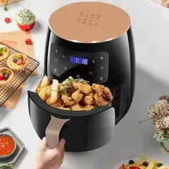 SUPERCENTER - Freidora De Aire Sin Aceite 6 Litros Eléctrica Color Negro