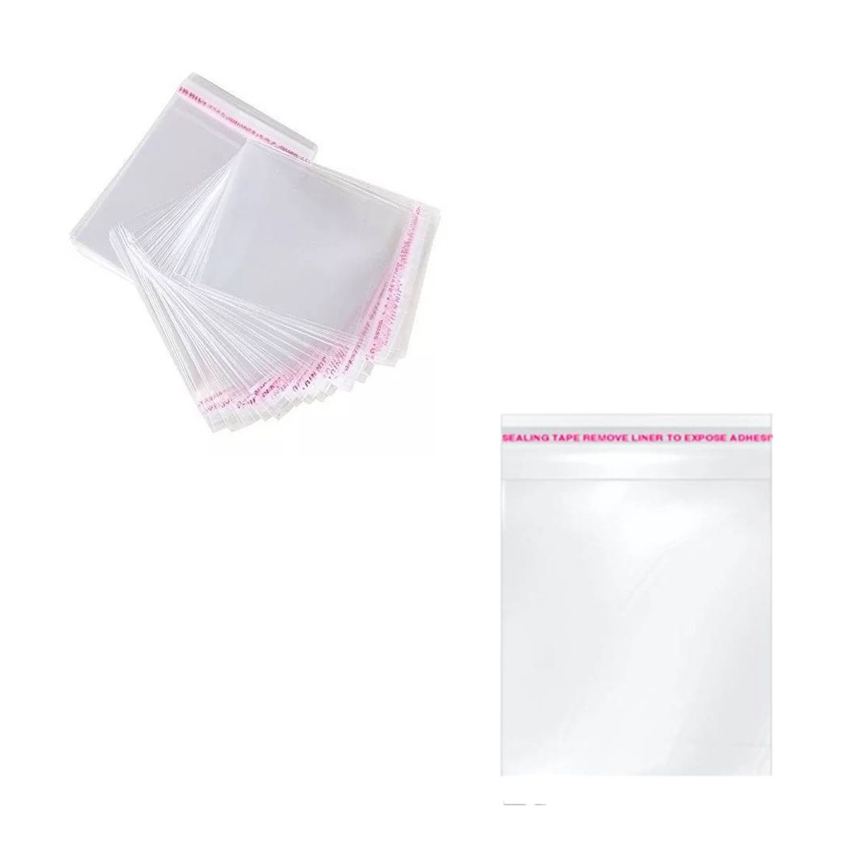 MALIK - Bolsa Transparente Adhesiva 23x39 cm para Productos