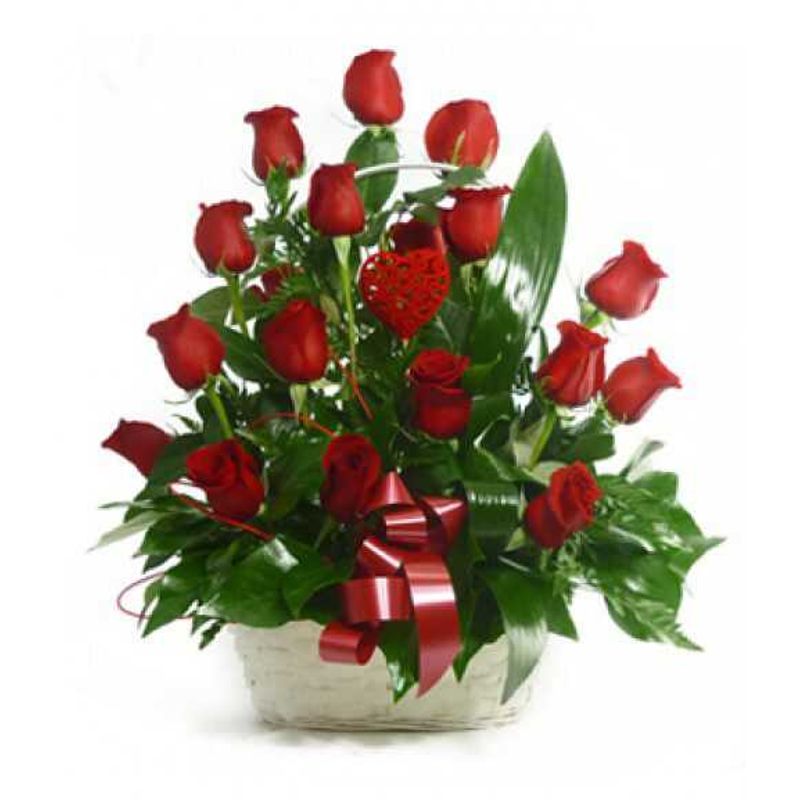 GENERICO - Canasta 16 Rosas Rojas