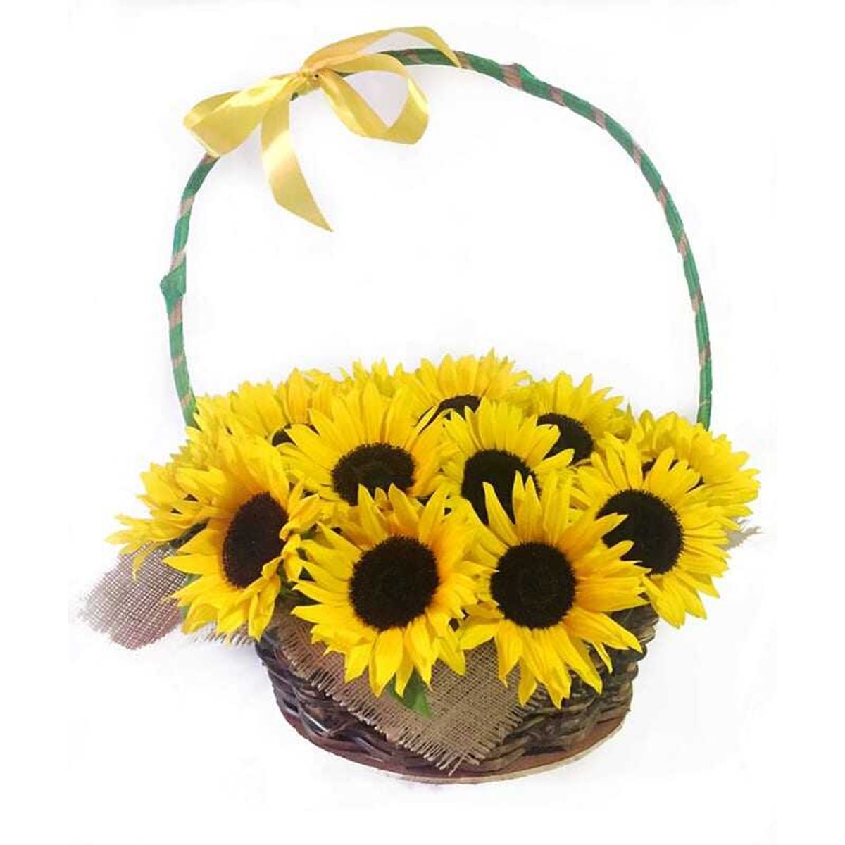 GENERICO - Canastita de 10 Girasoles