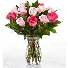 GENERICO - Florero 12 Rosas Primaveral