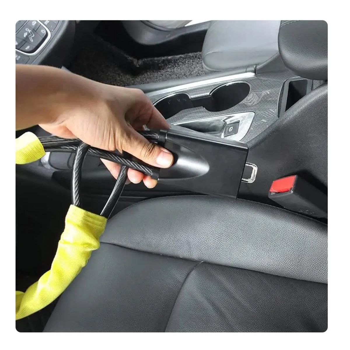 MOVI - TRABA VOLANTES ANTIROBO ACOPLE AL CINTURON DE SEGURIDAD