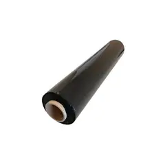 MALIK - Rollo Film Stretch Negro Alusa 3.5kg, 350m, 50cm, 20 Micrones