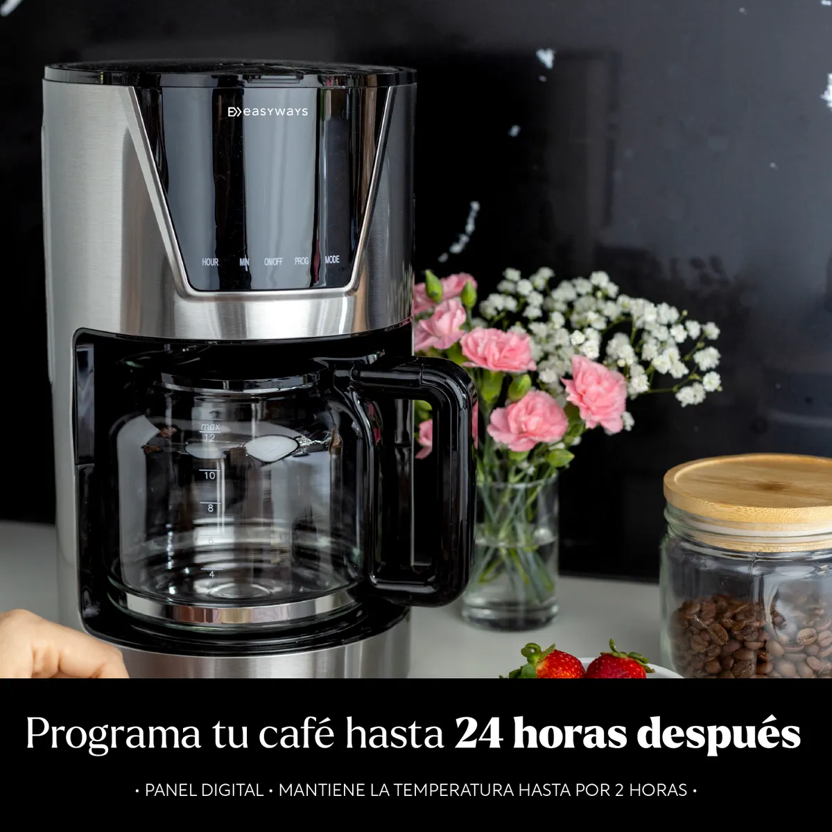 EASYWAYS - Cafetera de filtro Sicilia Coffee 12 tazas EasyWays