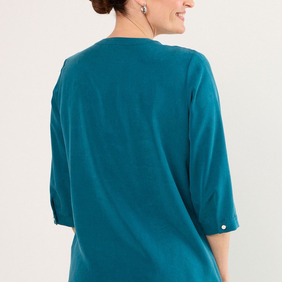 MA GRIFFE - Blusas Manga Larga Mujer Petroleo Magriffe