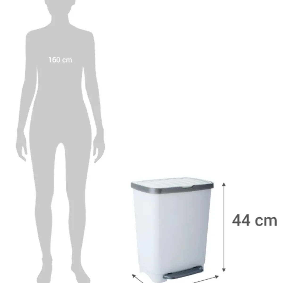 REYPLAST - Basurero De Pedal 25 Litros - Blanco