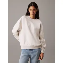 CALVIN KLEIN - Polerón con monograma Beige