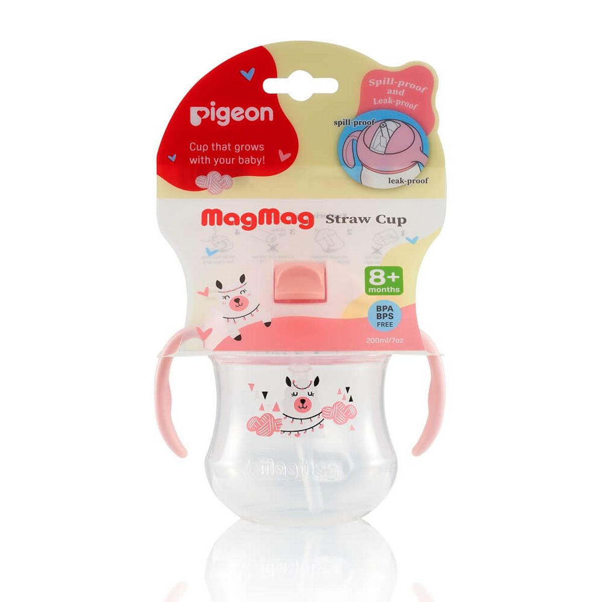 PIGEON - Vaso Magmag Con Bombilla 200ml Pigeon
