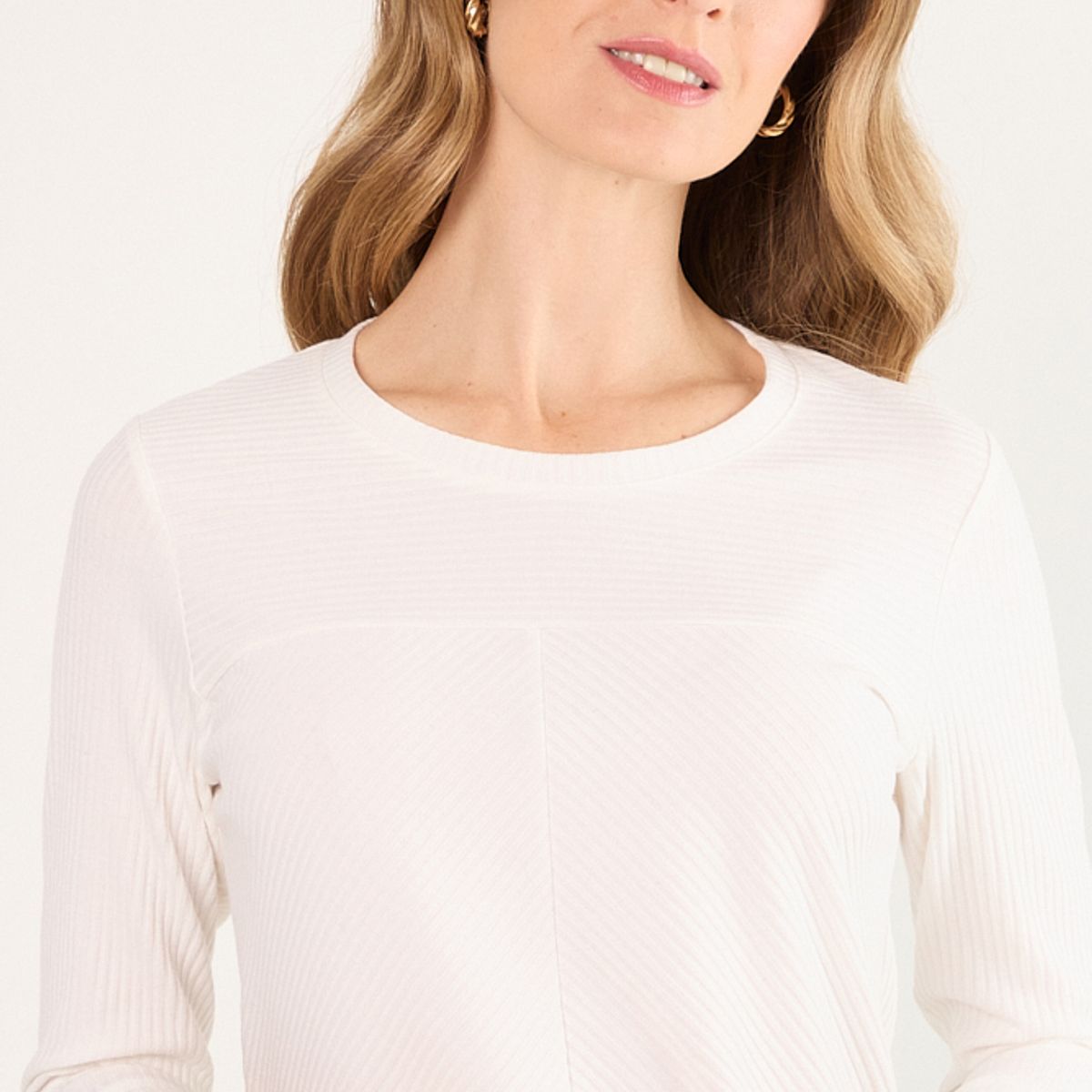 MA GRIFFE - Polera Manga Larga Mujer Beige Magriffe