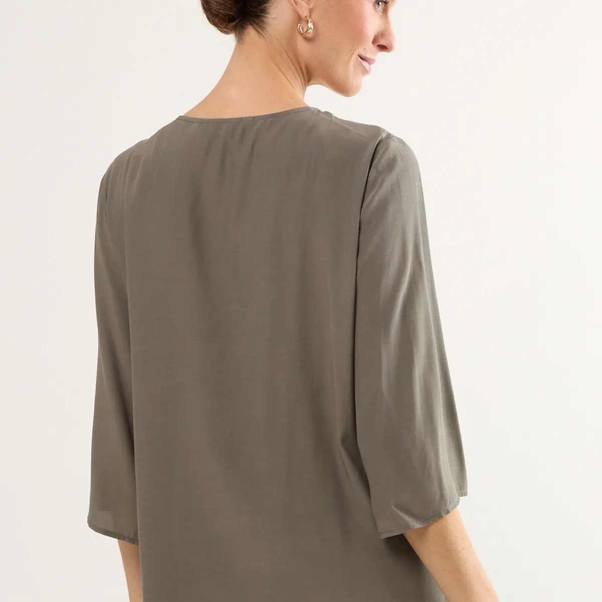 MA GRIFFE - Blusas Manga Larga Mujer Avellana Magriffe