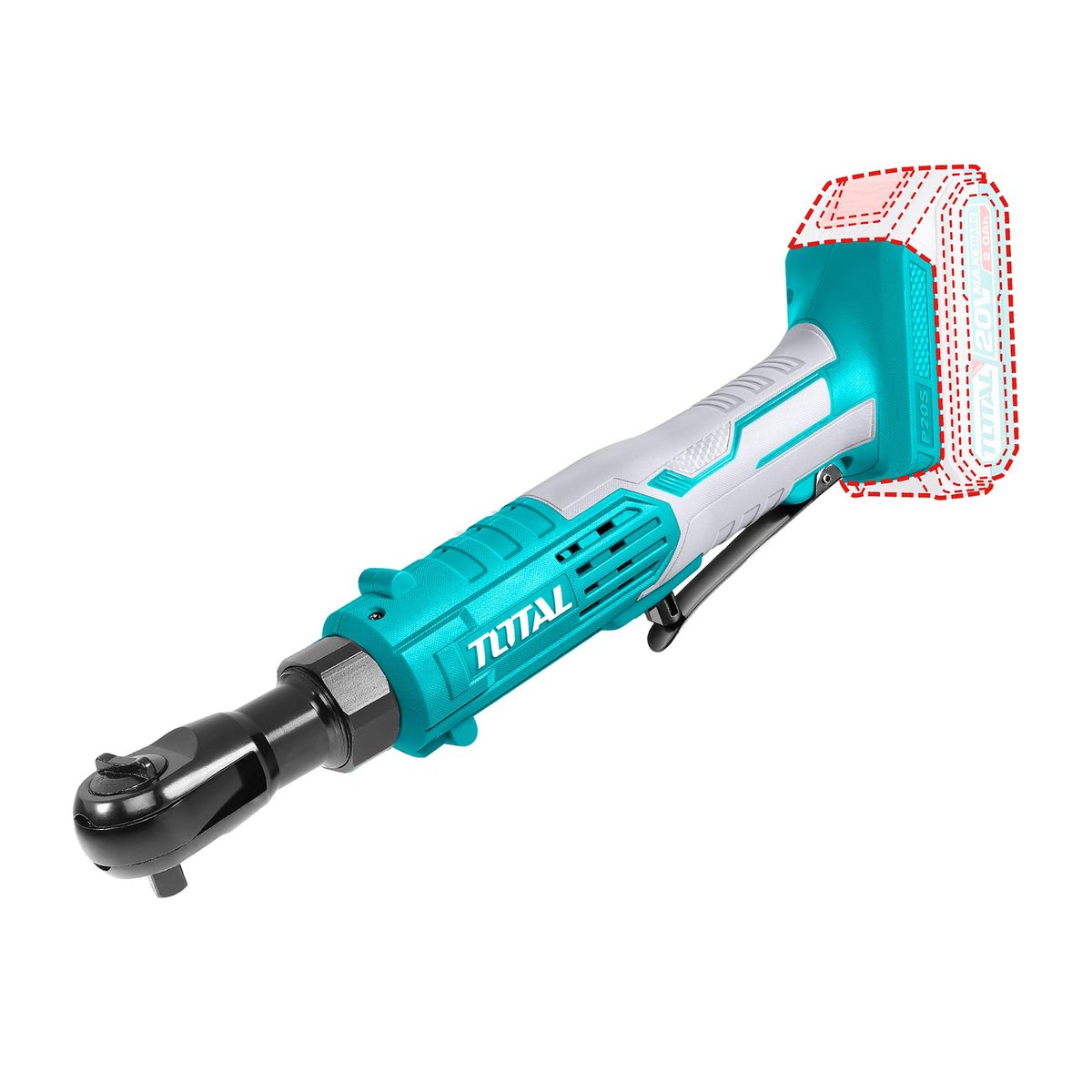 TOTAL TOOLS - Llave Chicharra Inalámbrica 20V 3/8" 65 Nm, Batería y Cargador Total