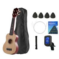 Pack Ukelele 21soprano+funda+a+cuerdas Aquila Madera