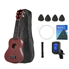 GENERICO - Pack Ukelele 21soprano+funda+a+cuerdas Aquila Marrón
