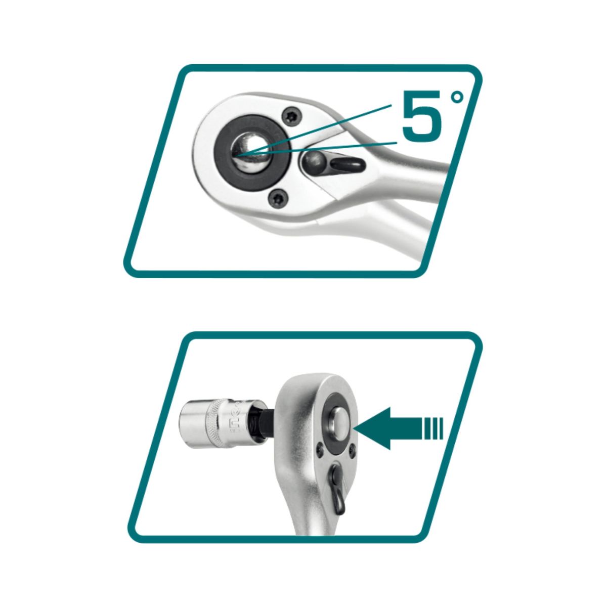 TOTAL TOOLS - Juego de Dados 44 Piezas 1/4" y 1/2" Total