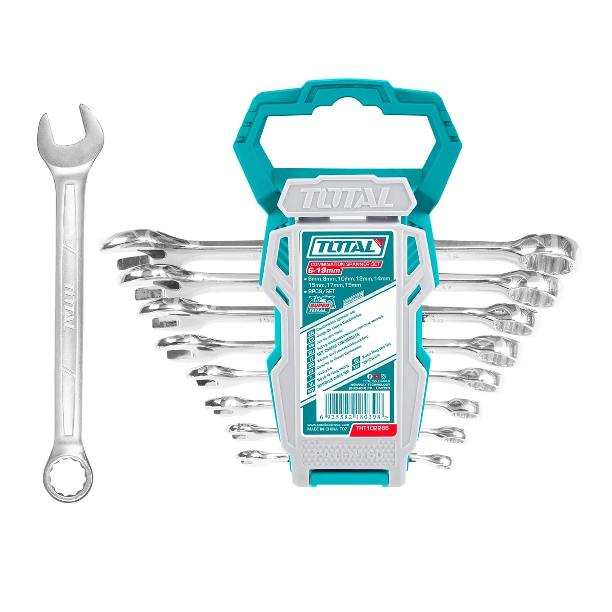 TOTAL TOOLS - Juego Llave Punta Corona 8 Piezas 6-19 mm Total