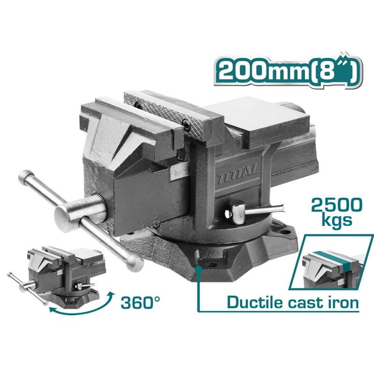 TOTAL TOOLS - Tornillo de Banco 8" Total