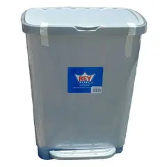 REYPLAST - Basurero Pedal 25 Lts. Con Sujeta Bolsa 50x70 Color Gris