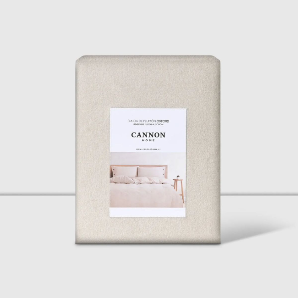 CANNON - Funda De Plumon Duvet 1.5 Plaza Cannon 200hilos 100% Algodón Beige