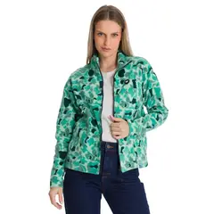 CAT - Polar Microfleece Full Zip Mujer Multicolor Verde