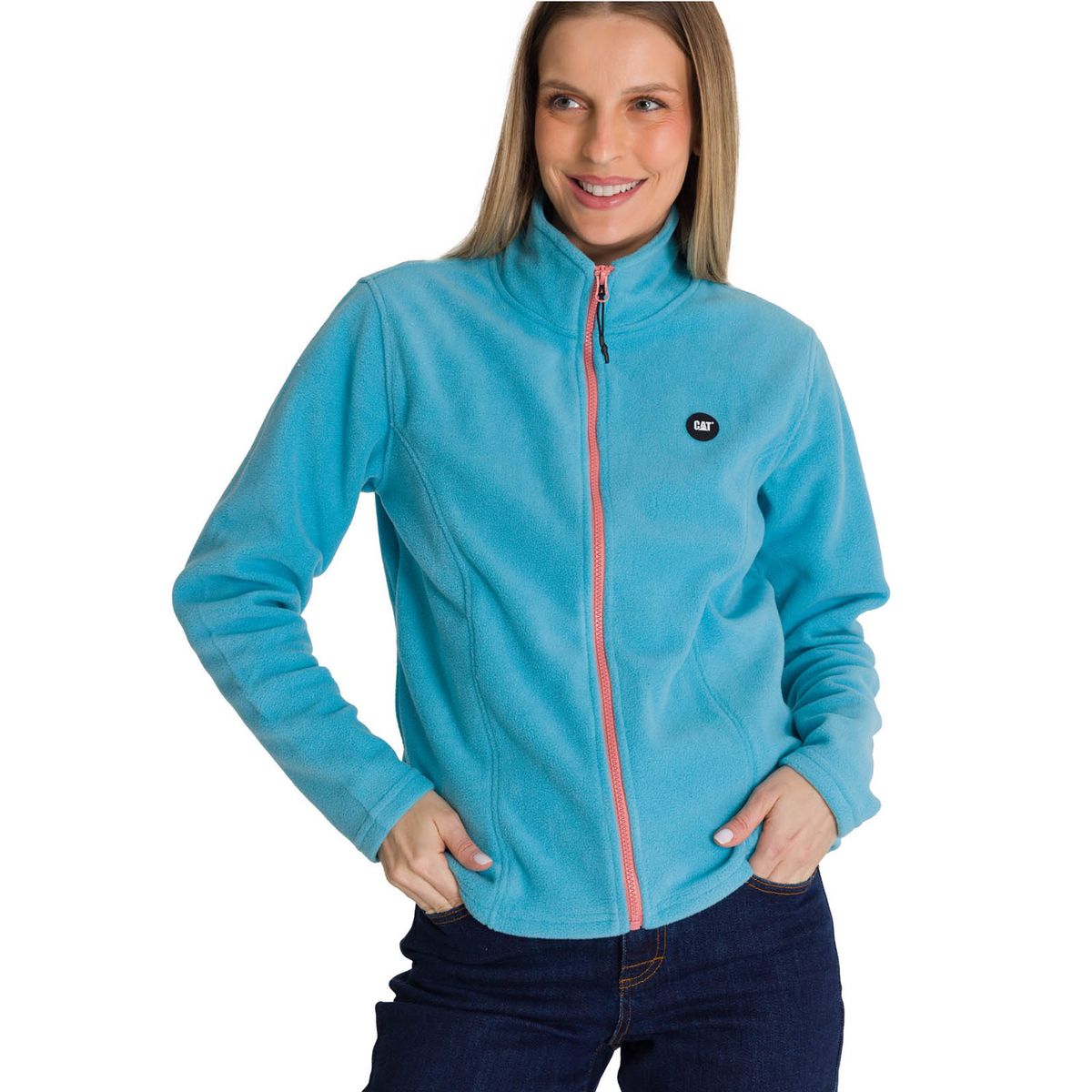 CAT - Polar Microfleece Full Zip Mujer Celeste CAT